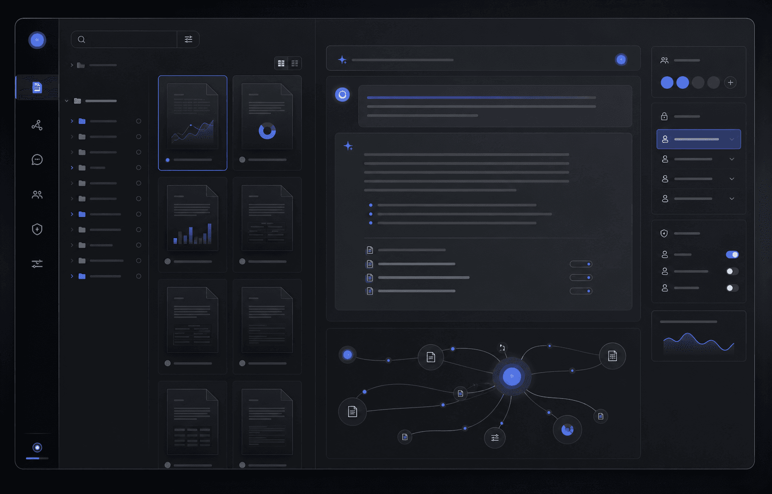 Интерфейс концепта AI Document Assistant